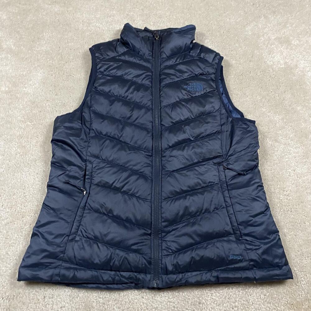 The North Face Vest Womens L Blue Down Puffer 550 Insulated Outdoor Gorpcore